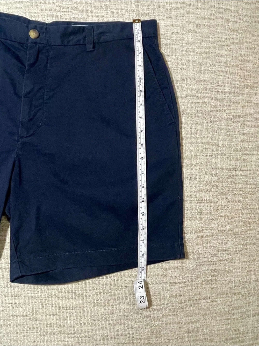 Vineyard Vines Breaker Shorts Men 38 Navy Blue Chino Stretch Flat Front Casual